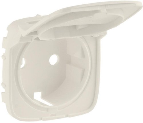 Лицевая панель Legrand Valena Allure для 1-м. розетки 220В с крышкой жемчуг картинка